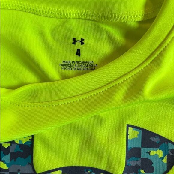 Under Armour Kids Neon Green T-Shirt - Picture 3 of 4